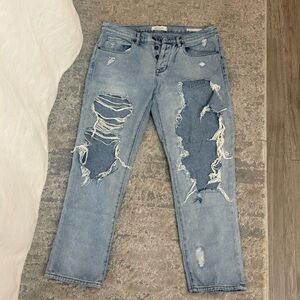 PacSun Blue Boyfriend Distressed Jeans